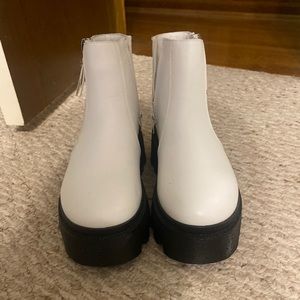 white platform boots
